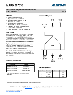 MAPD-007530-000100 Datasheet PDF M/A-COM Technology Solutions, Inc.