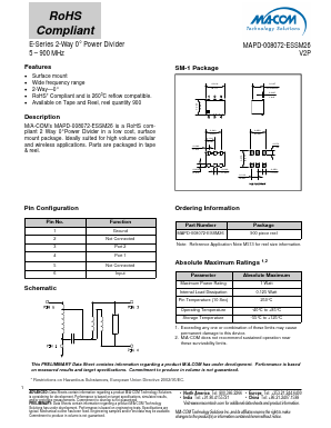 MAPD-008072-ESSM26 Datasheet PDF M/A-COM Technology Solutions, Inc.