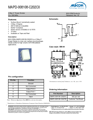 MAPD-008108-C202TB Datasheet PDF M/A-COM Technology Solutions, Inc.