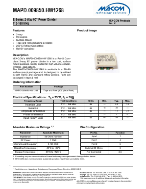 MAPD-009850-HW1268 Datasheet PDF M/A-COM Technology Solutions, Inc.