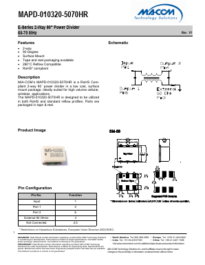 MABA-010320-5070HR Datasheet PDF M/A-COM Technology Solutions, Inc.