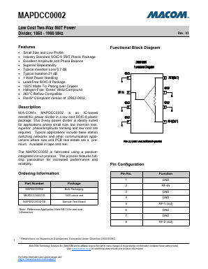 MAPDCC0002-TB Datasheet PDF M/A-COM Technology Solutions, Inc.