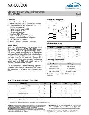 MAPDCC0006 Datasheet PDF M/A-COM Technology Solutions, Inc.
