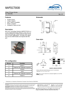 MAPDCT0030 Datasheet PDF M/A-COM Technology Solutions, Inc.