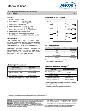 MASW-008543-TR3000 Datasheet PDF M/A-COM Technology Solutions, Inc.