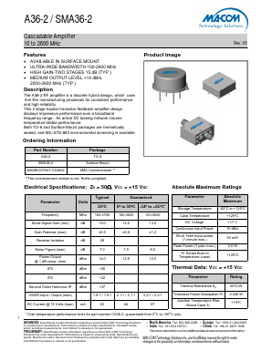 MAAM-007947-CA3602 Datasheet PDF M/A-COM Technology Solutions, Inc.