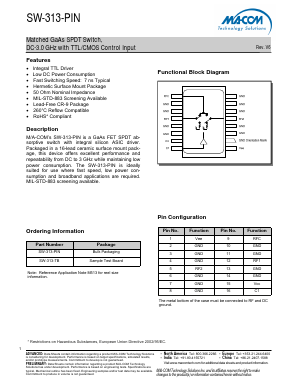 SW-313-TB Datasheet PDF M/A-COM Technology Solutions, Inc.