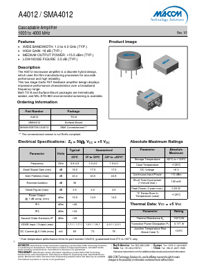 MAAM-008738-CA4012 Datasheet PDF M/A-COM Technology Solutions, Inc.