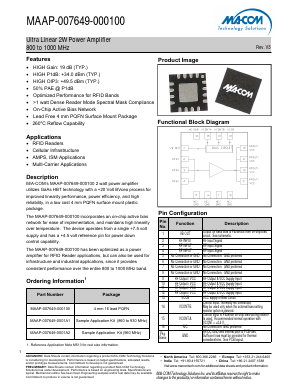 MAAP-007649-0001A1 Datasheet PDF M/A-COM Technology Solutions, Inc.