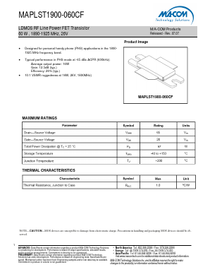 MAPLST1900-060CF Datasheet PDF M/A-COM Technology Solutions, Inc.