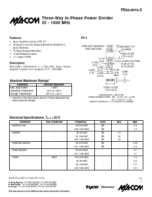 PD20-0010-S Datasheet PDF Tyco Electronics