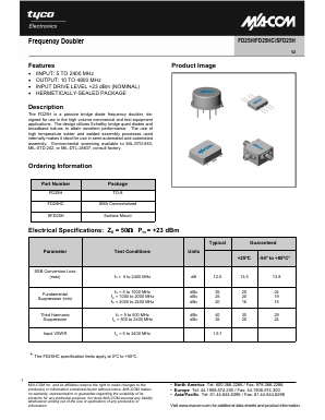 FD25H Datasheet PDF Tyco Electronics