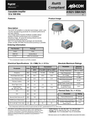 CA1021 Datasheet PDF Tyco Electronics