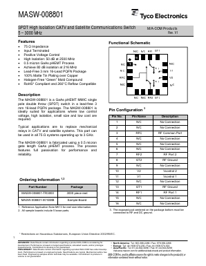 MASW-008801 Datasheet PDF Tyco Electronics