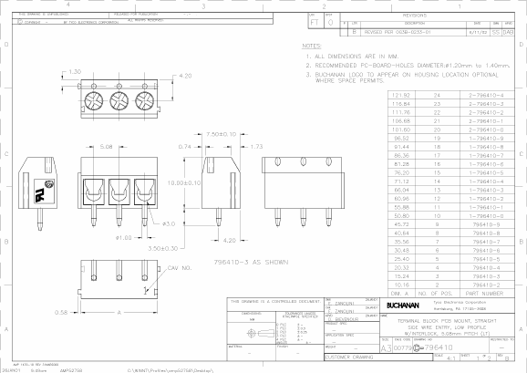 1-796410-0 Datasheet PDF Tyco Electronics
