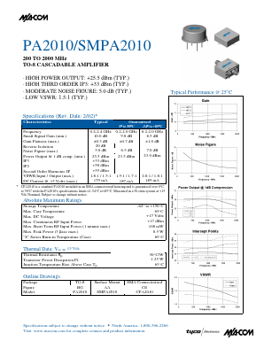 PA2010 Datasheet PDF Tyco Electronics