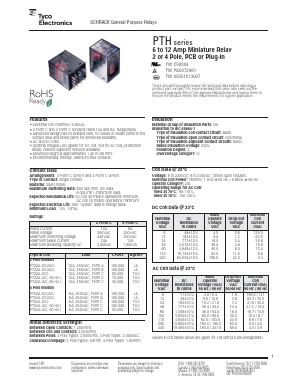 PT52A524B Datasheet PDF Tyco Electronics