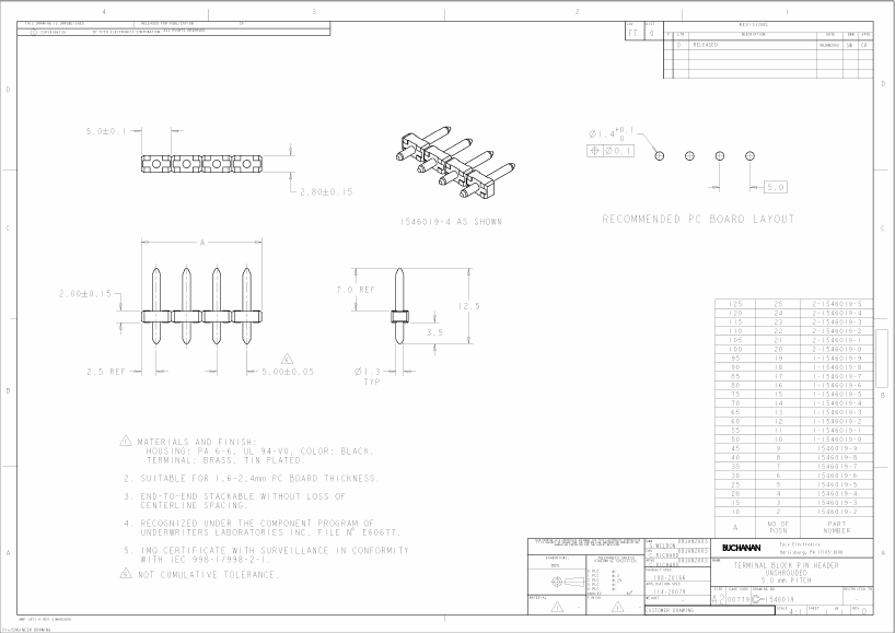 1546019-4 Datasheet PDF Tyco Electronics