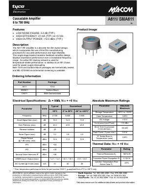 CA611 Datasheet PDF Tyco Electronics