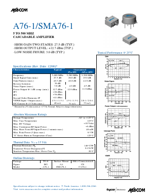A76-1 Datasheet PDF Tyco Electronics
