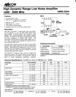 AM50-0004RTR Datasheet PDF Tyco Electronics