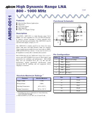 AM50-0011 Datasheet PDF Tyco Electronics