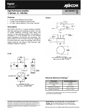 AMC-145SMA Datasheet PDF Tyco Electronics