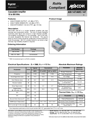 AMC-147 Datasheet PDF Tyco Electronics