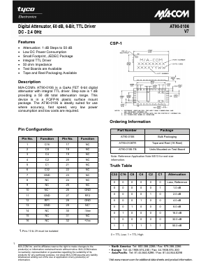 AT90-0106 Datasheet PDF Tyco Electronics