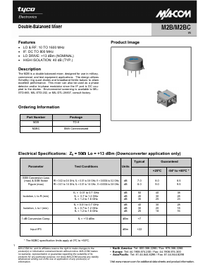 M2B Datasheet PDF Tyco Electronics