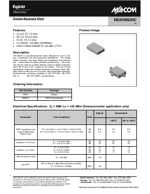 M63HC Datasheet PDF Tyco Electronics