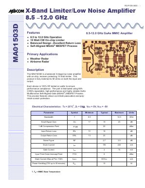 MA01503D Datasheet PDF Tyco Electronics