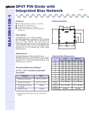 MA4SW410B-1 Datasheet PDF Tyco Electronics