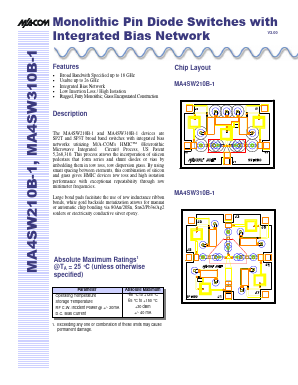 MA4SW310B-1 Datasheet PDF Tyco Electronics