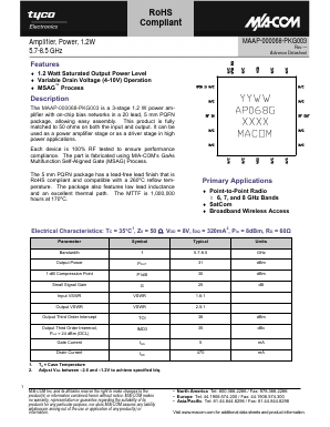 MAAP-000068-PKG003 Datasheet PDF Tyco Electronics