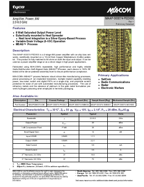 MAAP-000074-PED000 Datasheet PDF Tyco Electronics