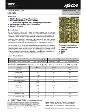 MAAP-000078-PED000 Datasheet PDF Tyco Electronics