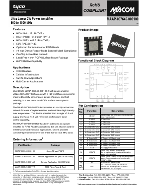 MAAP-007649-0001A2 Datasheet PDF Tyco Electronics