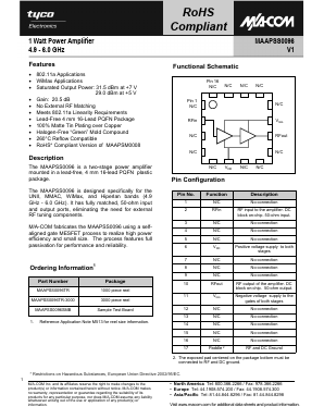 MAAPSS0096 Datasheet PDF Tyco Electronics