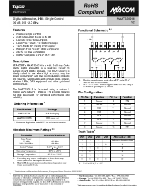 MAATSS0016 Datasheet PDF Tyco Electronics