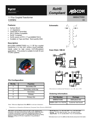 MABA-008115-CT62TB Datasheet PDF Tyco Electronics