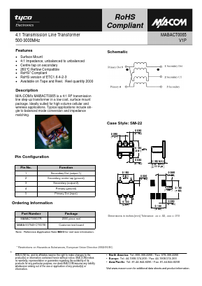 MABA-007949-CT65TB Datasheet PDF Tyco Electronics