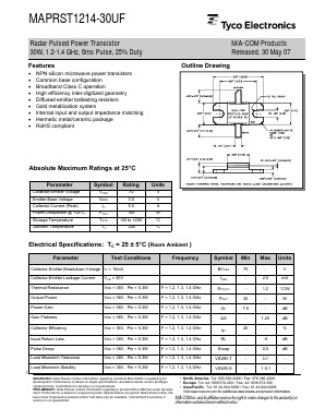 MAPRST1214-30UF Datasheet PDF Tyco Electronics
