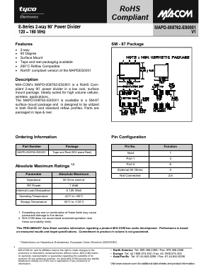 MAPD-008762-ES0001 Datasheet PDF Tyco Electronics