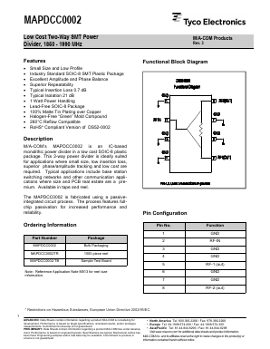 MAPDCC0002 Datasheet PDF Tyco Electronics