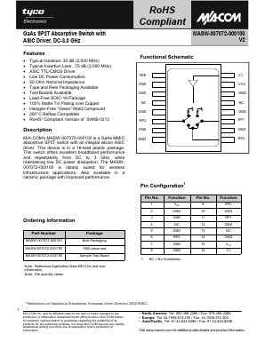 MASW-007072-0001TB Datasheet PDF Tyco Electronics