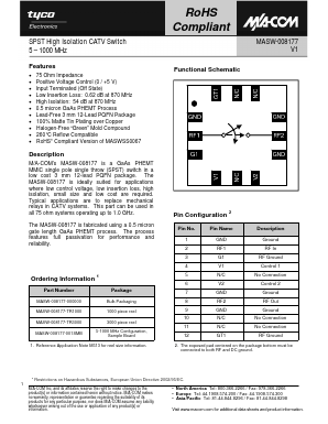 MASW-008177 Datasheet PDF Tyco Electronics