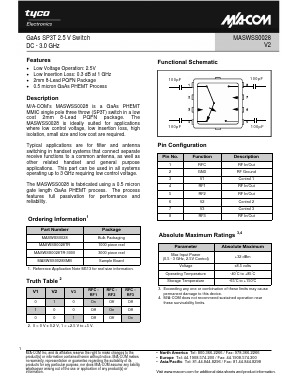 MASWSS0028SMB Datasheet PDF Tyco Electronics