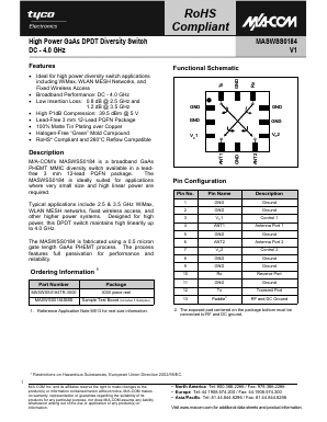 MASWSS0184SMB Datasheet PDF Tyco Electronics