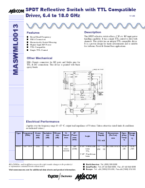 MASWML013 Datasheet PDF Tyco Electronics